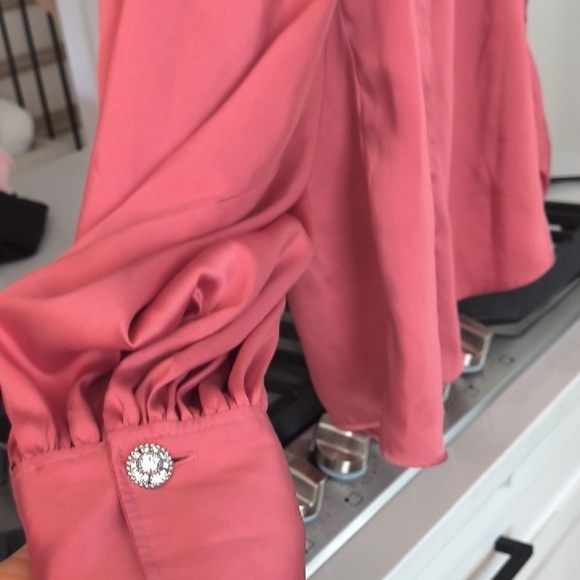 Pink Button-Up Blouse - Picture 4 of 7